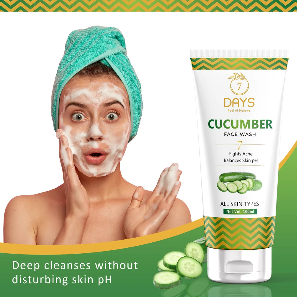 Cucumber face wash for oily skin and pimples